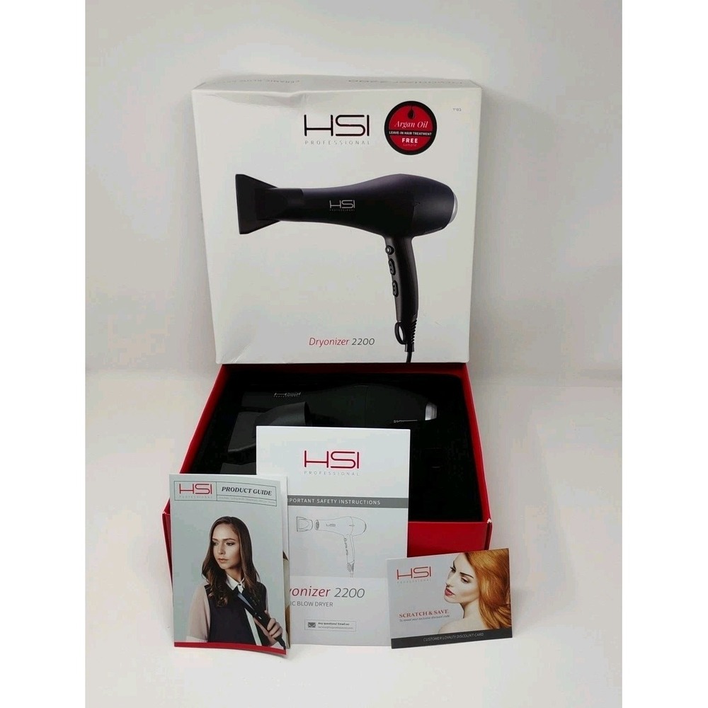 HSI Hair Blow Dryer Dryonizer 2200 Professional Ionic Ceramic‎ 1600W - See Notes